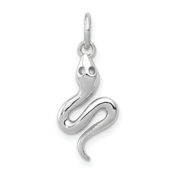 14k White Gold Solid Polished Snake Charm 14k White Gold Solid Polished Snake Charm
